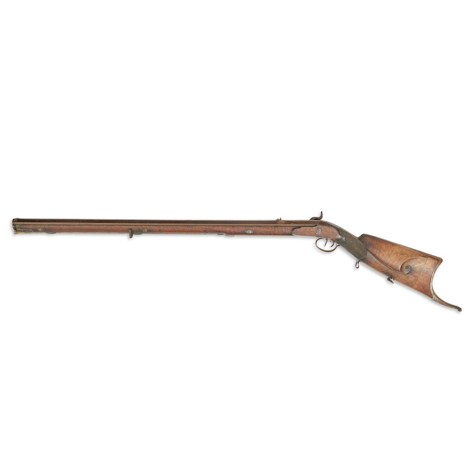 A Swiss percussion target rifle (Schuetzen) - 5