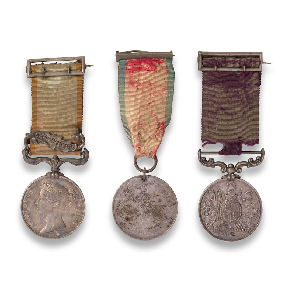 The Three medals to Private J. Mason, Grenadier Guards,: The Three medals to Private J. Mason, Grenadier Guards, Crimea 1854-56, 1 clasp, Sebastopol (4071. Jesse Mason 3rd. Battn. Gren. Guards.), impressed in small capitals; Army Long Service and Good
