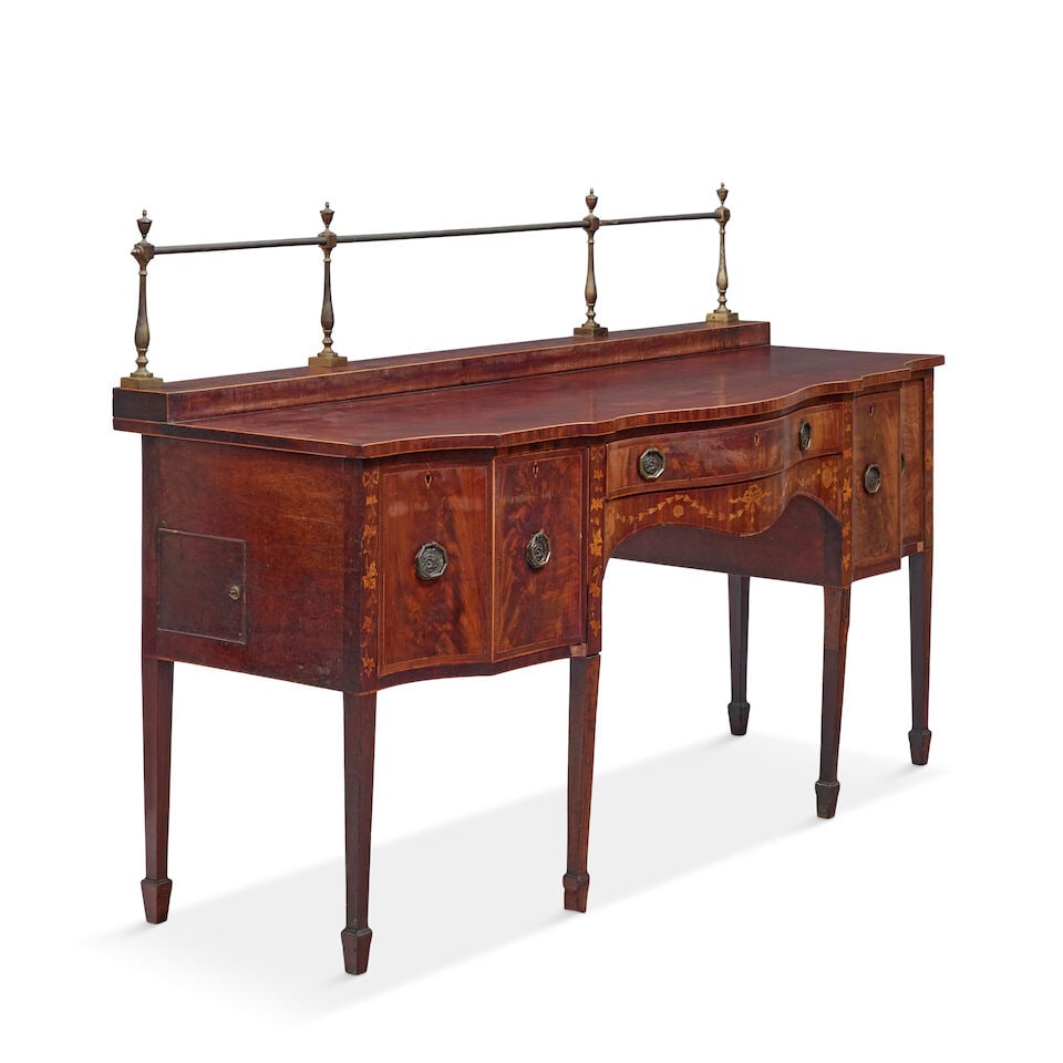 A Scottish George III mahogany and marquetry stage back sideboard Third quarter 18th century - 2