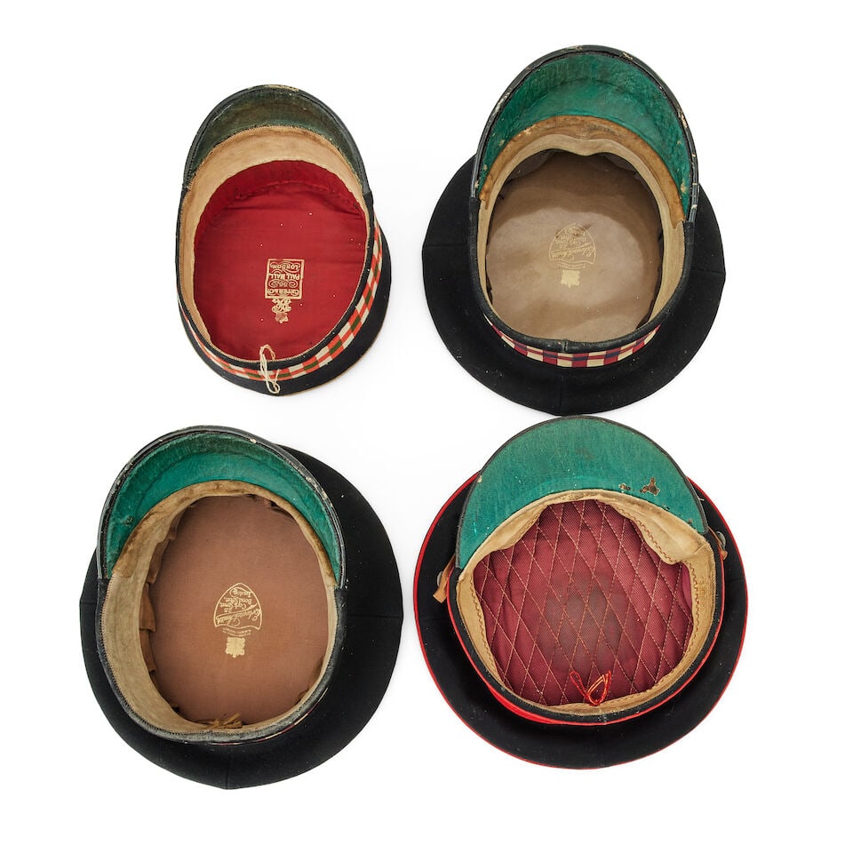 Nine various Scottish Military peaked caps and headgear (9) - 2