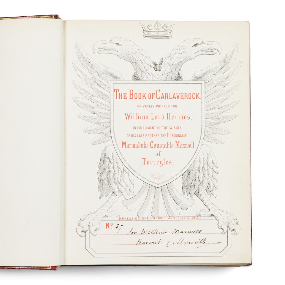 FRASER (WILLIAM) The Book of Caerlaverock; The Maxwells of Pollock, together 4 vol., Edinburgh, ... - 2
