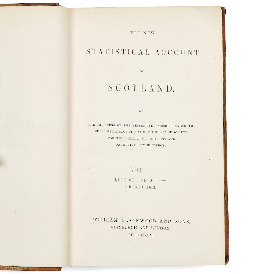 [SINCLAIR (JOHN)] New Statistical Account of Scotland, 15 vol., William Blackwood, 1845 - 2