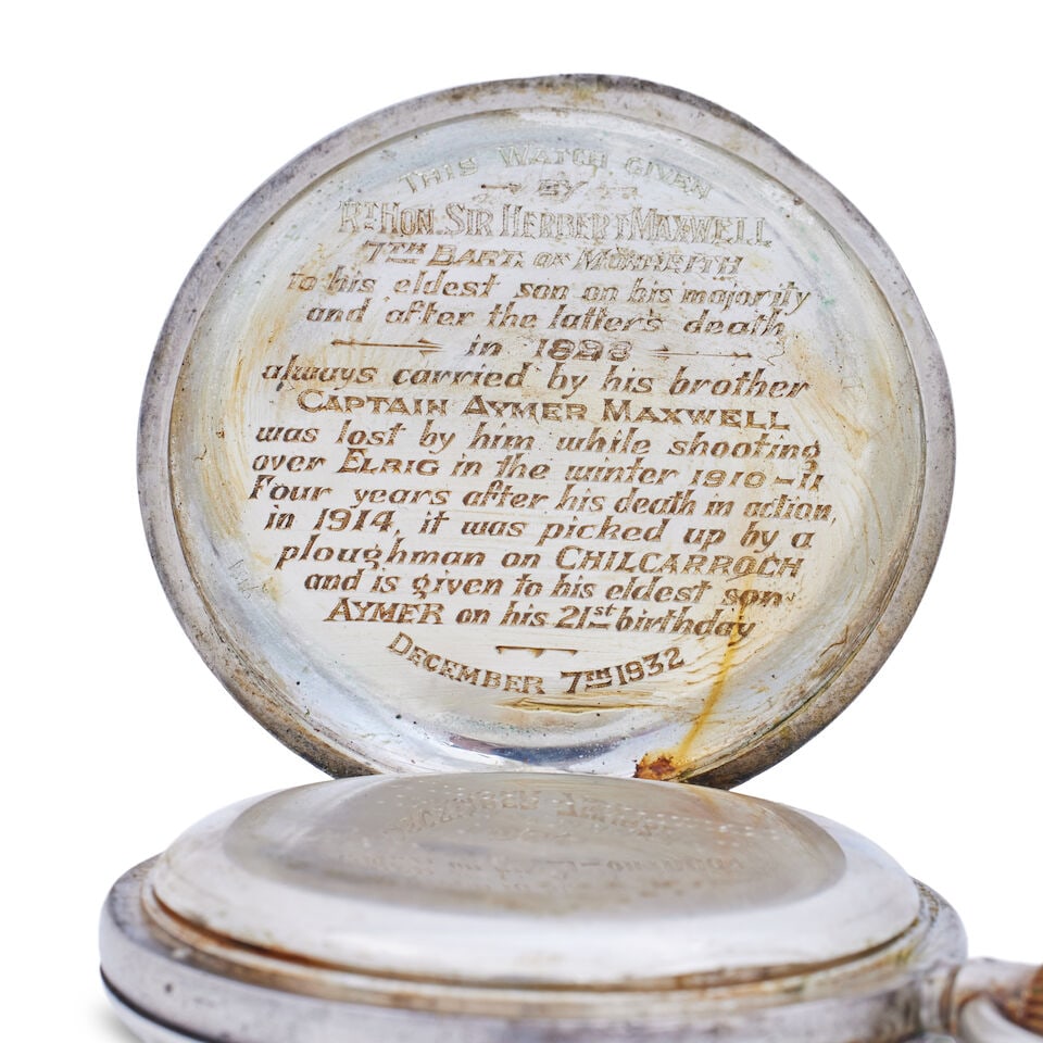 An unmarked keyless wind half hunter pocket watch Circa 1910 - 2