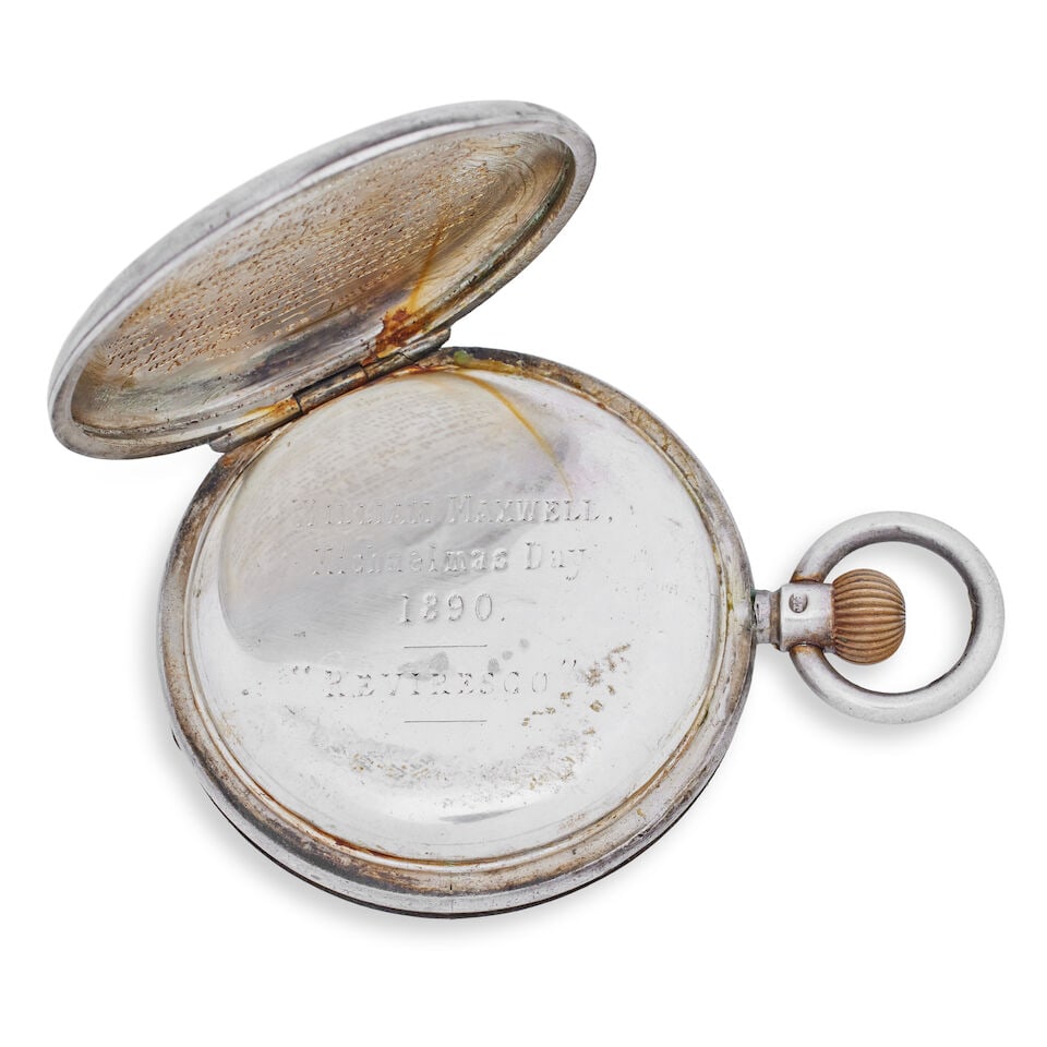 An unmarked keyless wind half hunter pocket watch Circa 1910 - 3