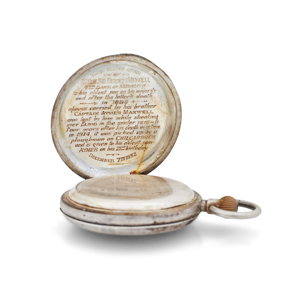 An unmarked keyless wind half hunter pocket watch Circa 1910 - 7