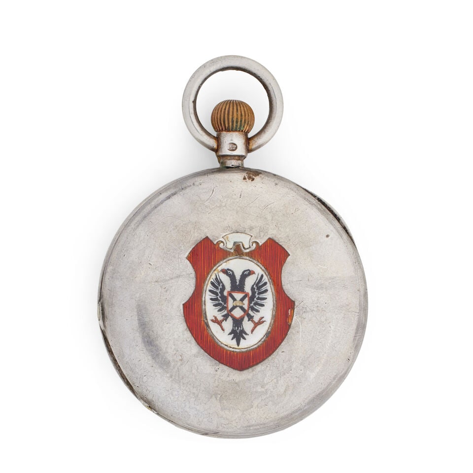 An unmarked keyless wind half hunter pocket watch Circa 1910 - 8