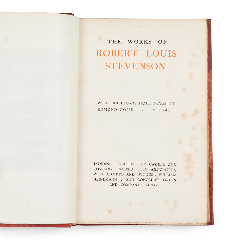STEVENSON (ROBERT LOUIS) Works, 20 vol., 1906-1907? - 2