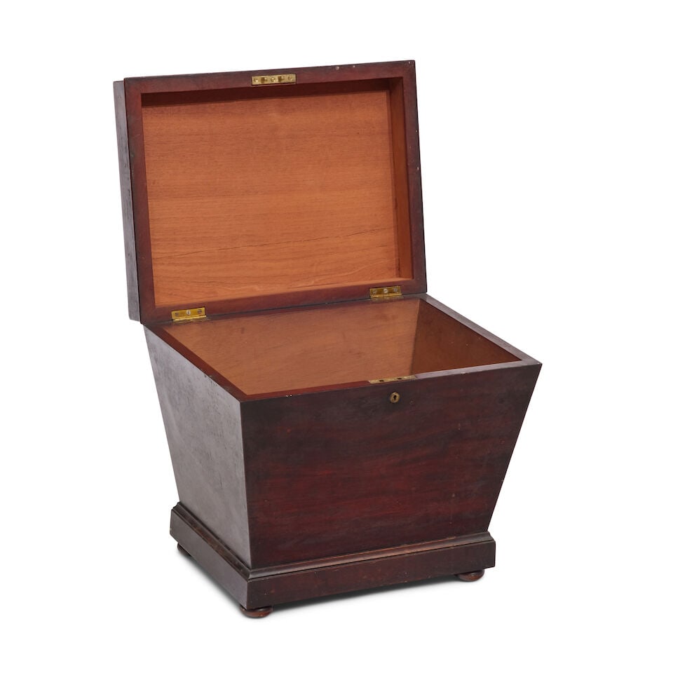 A George III mahogany sarcophagus shaped cellarette Third quarter 18th century - 2
