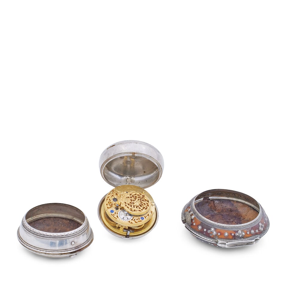 Edward Prior. A 19th century silver pair case pocket watch made for the Turkish market1842 - 4