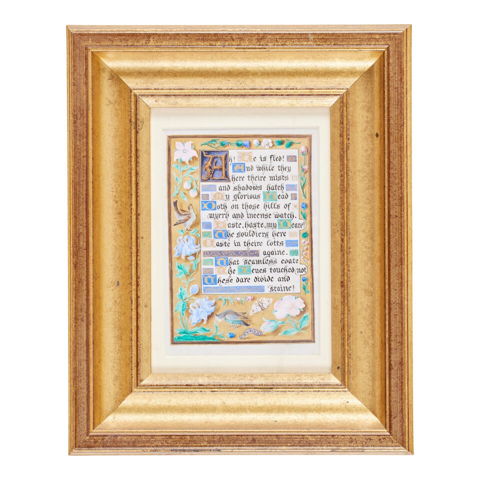 Sir Herbert Maxwell (British, 1845-1937) A panel of nine armorials (together with an illuminated... - 5