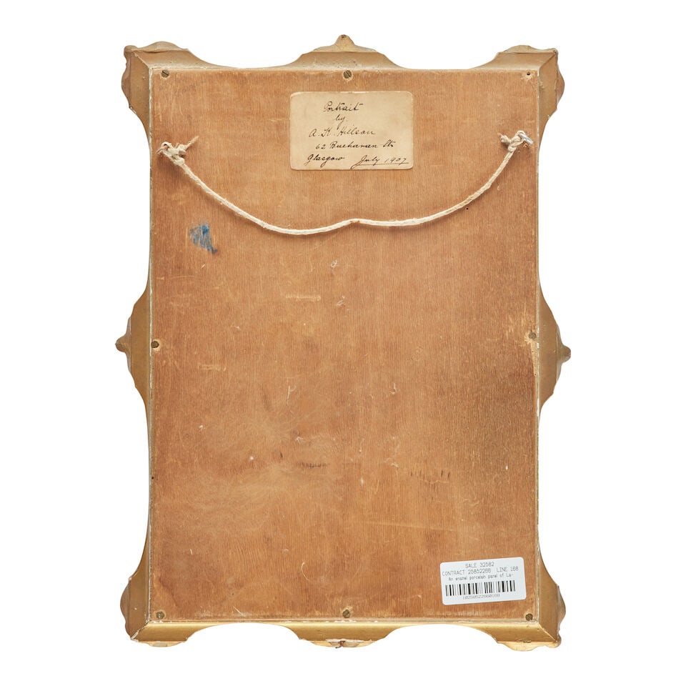 An enamelled process photograph of Lady Mary Maxwell of Monreith Dated 1907 - 2