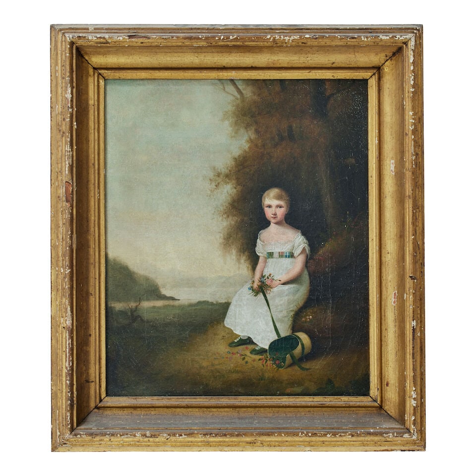 Scottish School (early 19th century) Portrait of a Shaw-Stewart child, seated full length, in a ... - 3