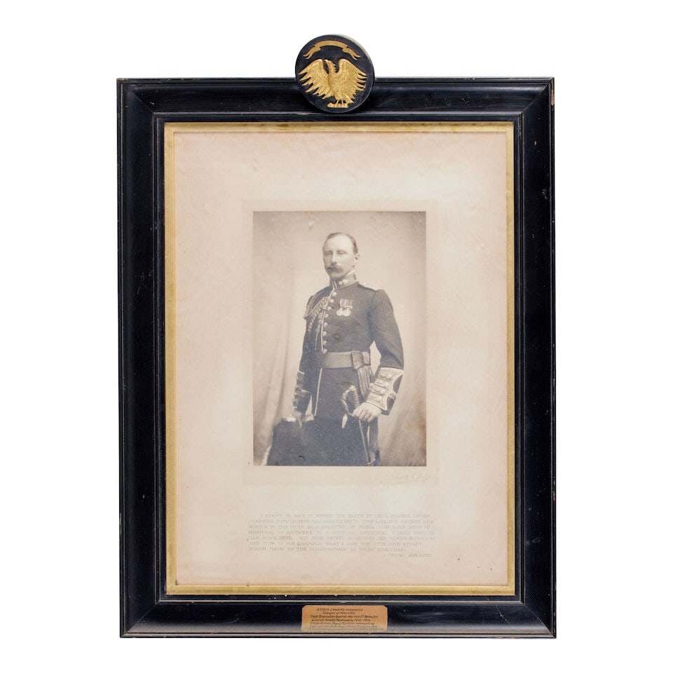 Portrait photograph of Aymer Maxwell in Military uniform The frame mounted with a gilt-metal 'Re... - 7