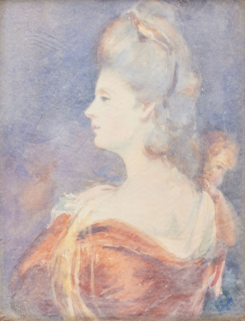 Scottish School (Early 19th Century) A portrait of the Duke of Gordon bust-length with scarlet d... - 4