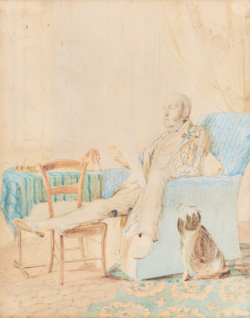 Scottish School (Early 19th Century) A portrait of the Duke of Gordon bust-length with scarlet d... - 5