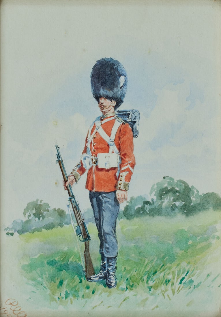 Reginald Augustus Wymer (British, 1849-1935) Military uniforms from 1660, a set of five (And two... - 3