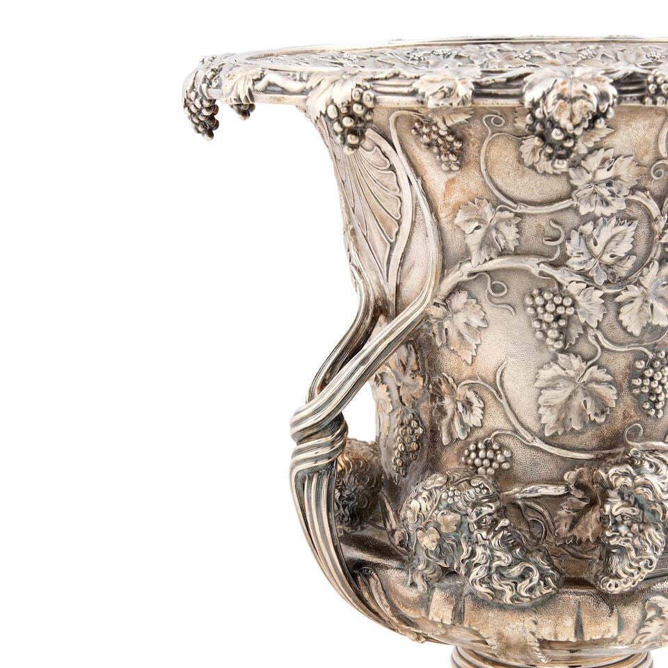 Pair of George IV Sterling Silver Wine Coolers, - 3