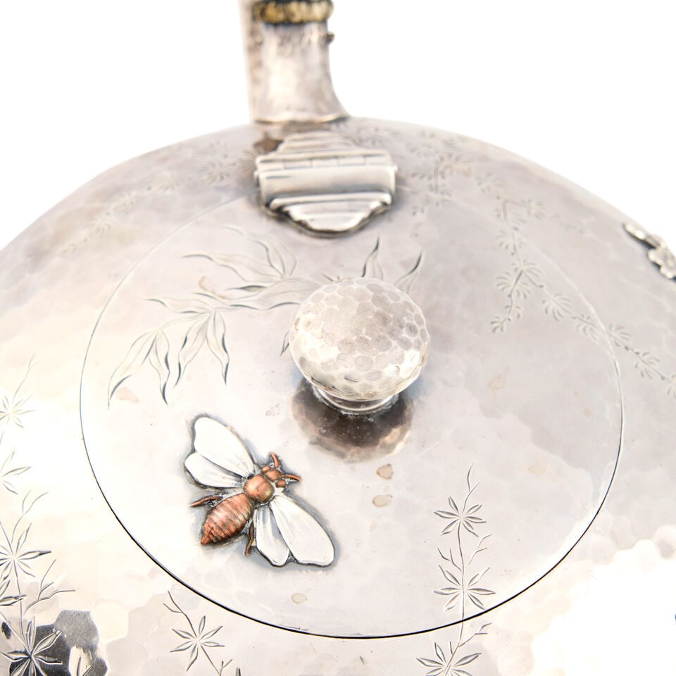 Five-piece Whiting Sterling Silver and Mixed Metal Tea and Coffee Service, - 3