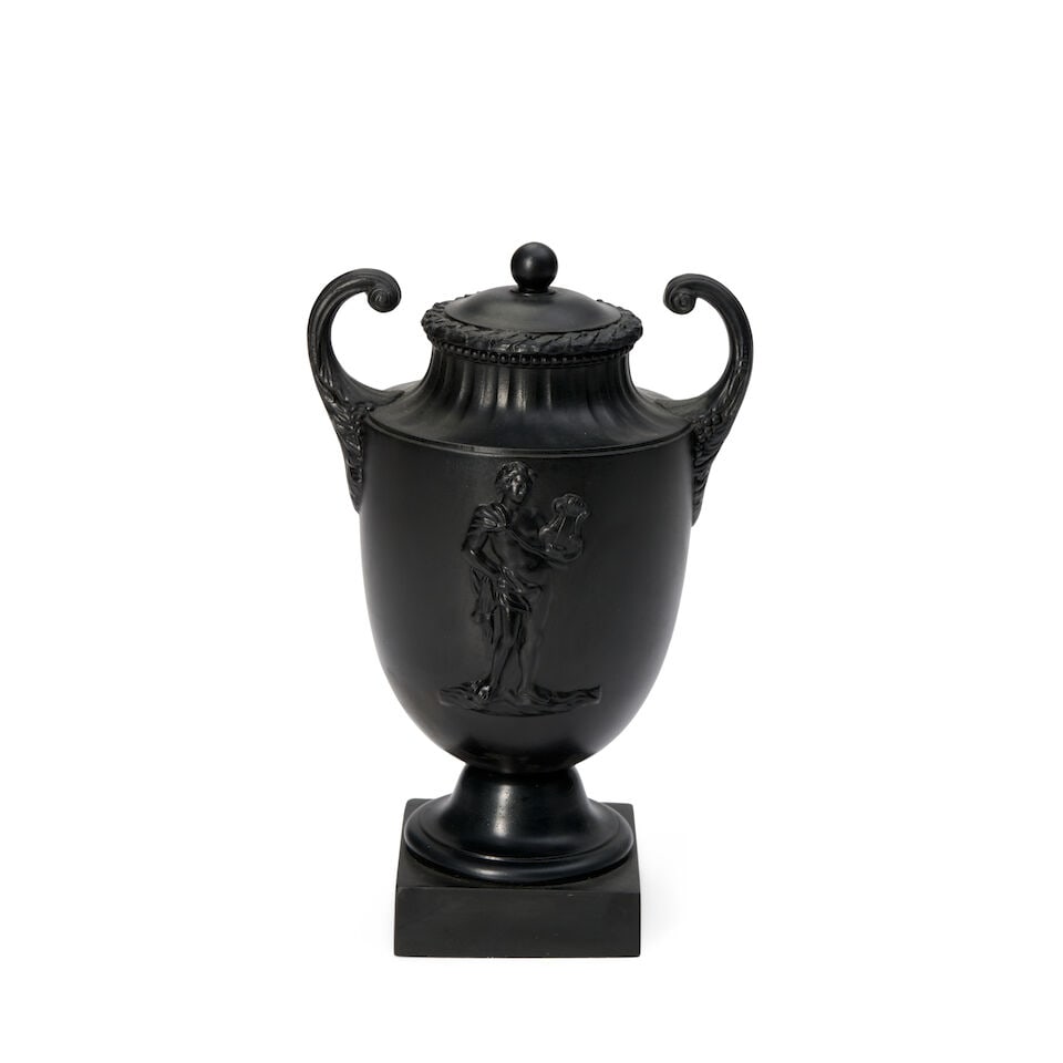 Wedgwood & Bentley Black Basalt Vase and Cover, England, c. 1775, (1 of 2)