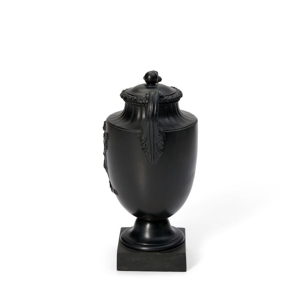 Wedgwood & Bentley Black Basalt Vase and Cover, England, c. 1775, - 2