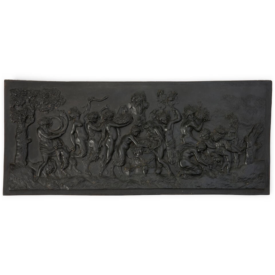 Wedgwood Black Basalt Bacchanalian Sacrifice Plaque, England, early 19th century, (1 of 1)