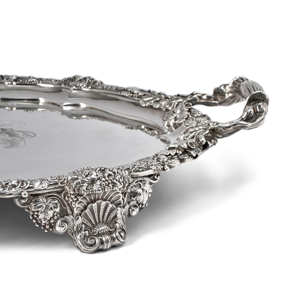 George III Sterling Two-handled Tray, - 4
