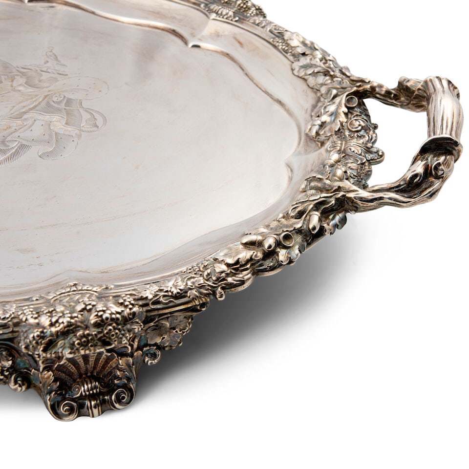 George III Sterling Two-handled Tray, - 6
