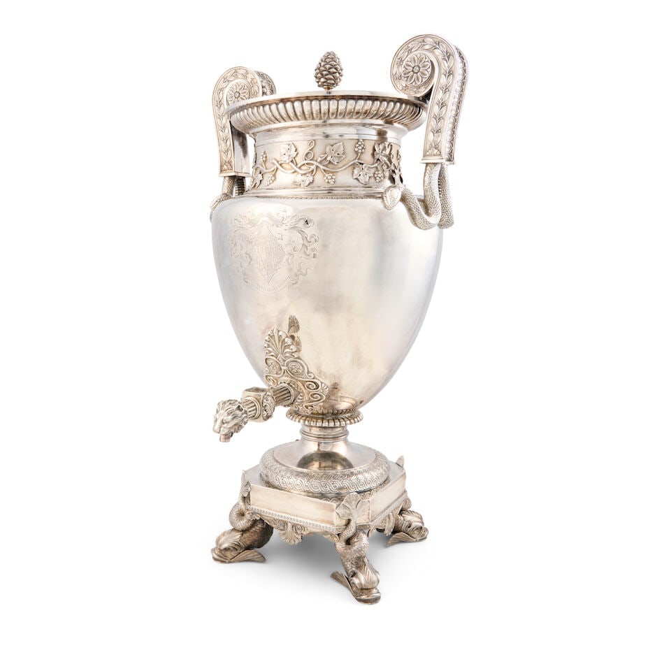 George III Sterling Silver Tea Urn, (1 of 6)