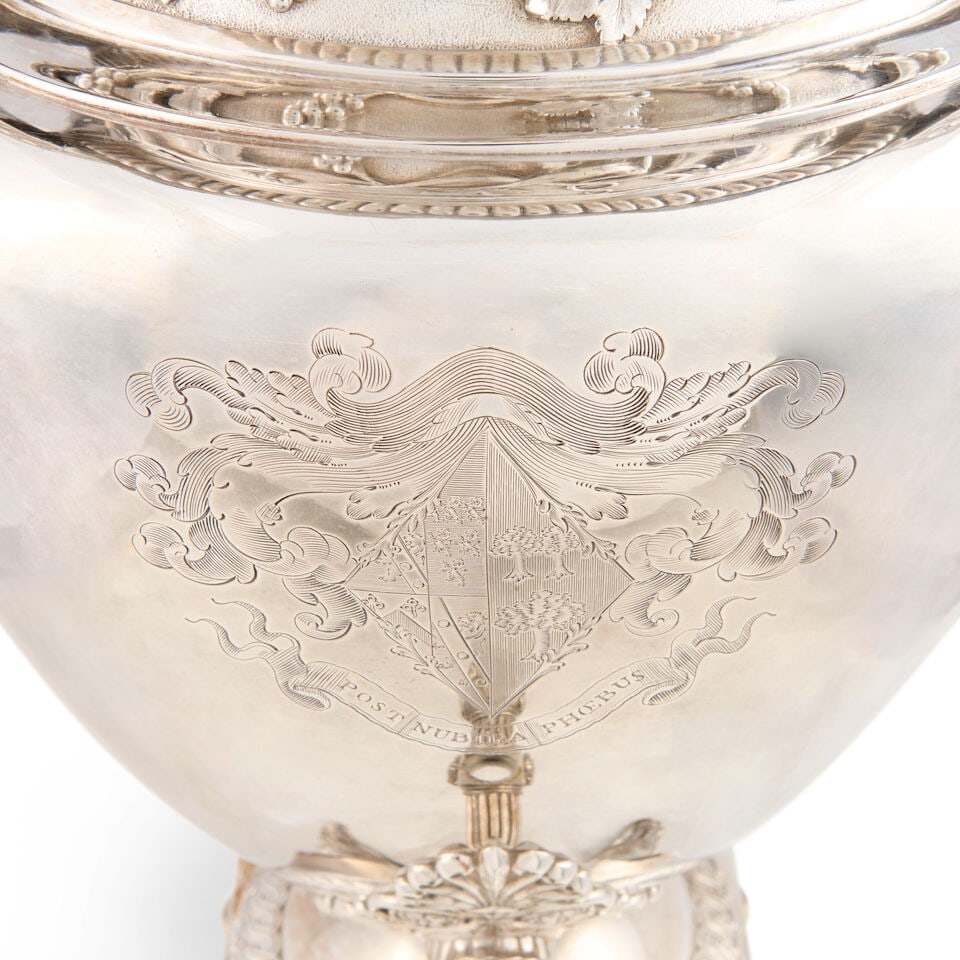 George III Sterling Silver Tea Urn, - 5