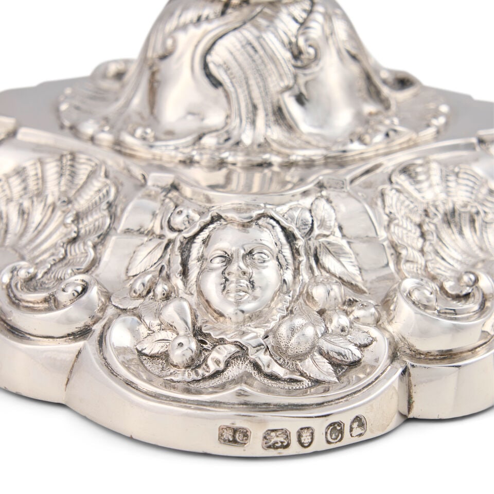 Four George III Sterling Silver Candlesticks, - 3