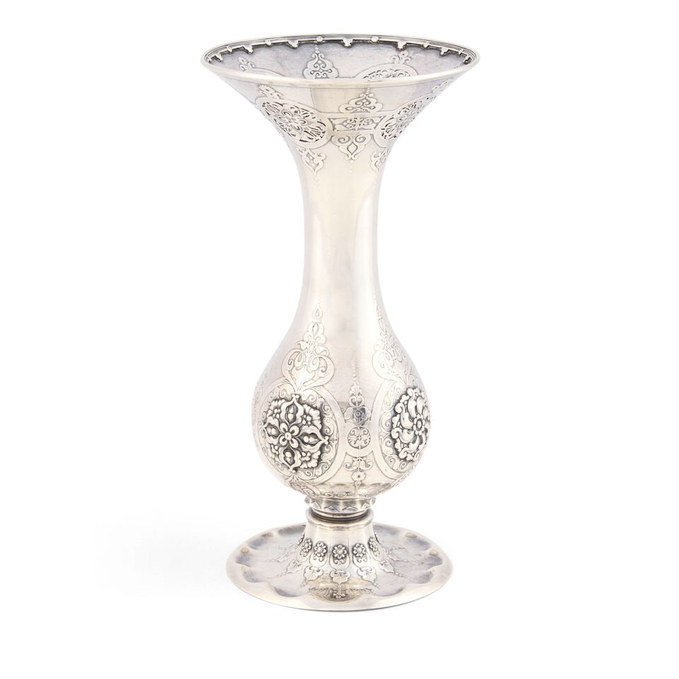 Tiffany & Co. Sterling Silver Vase, - 6
