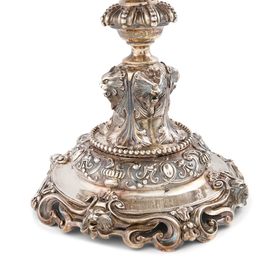 Victorian Sterling Silver Two-tier Epergne, - 3