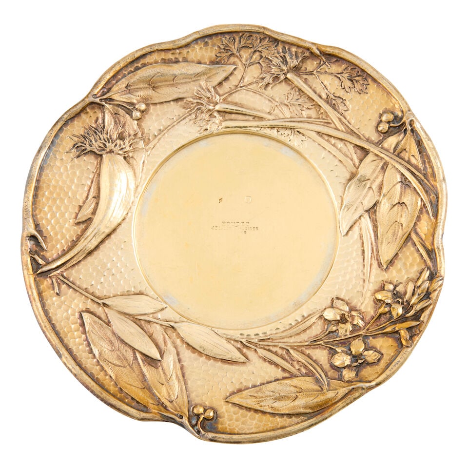 Pair of French .950 Silvergilt Cups and Saucers, - 2