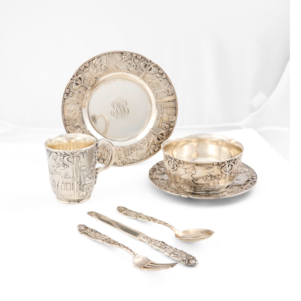 Seven-piece Tiffany & Co. Sterling Silver Child's Tableware Set, (1 of 1)