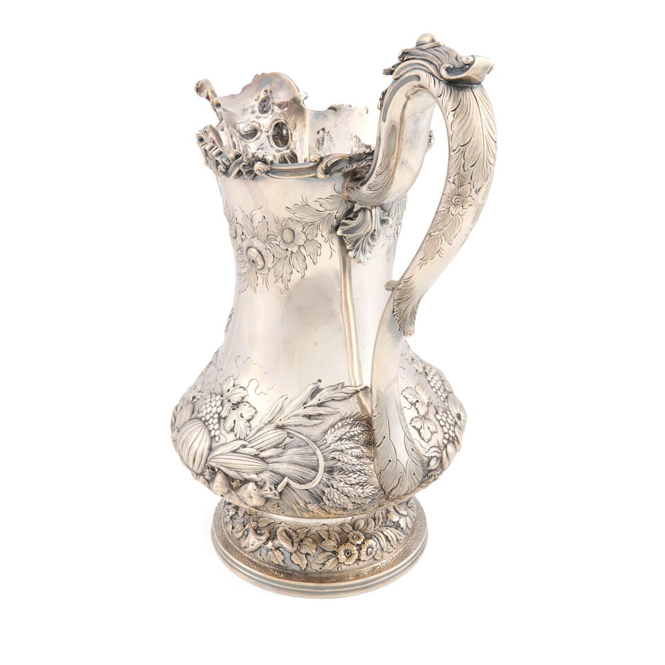 Jones, Ball & Poor Coin Silver Pitcher, - 2