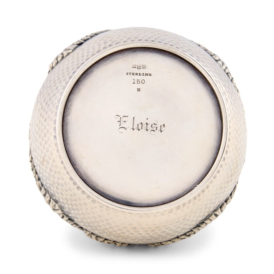 Gorham Sterling Silver Trompe L'oeil Tea Canister, - 2