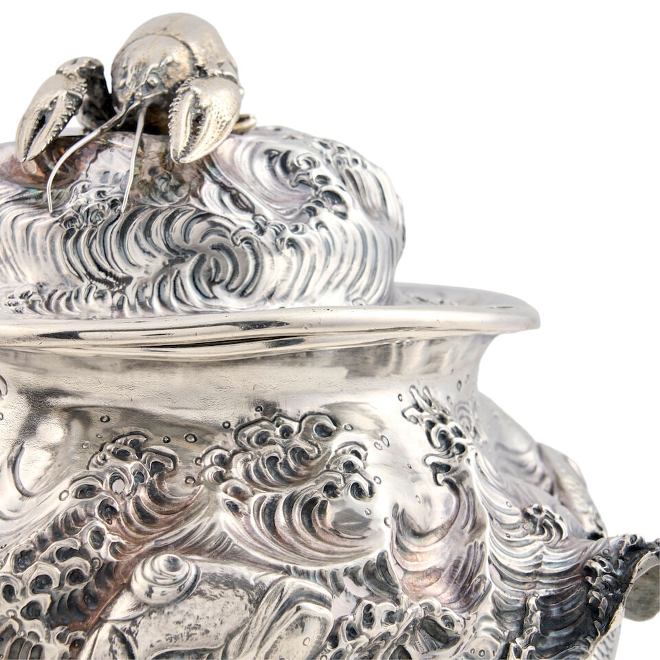 Gorham Sterling Silver Oyster Tureen, - 5