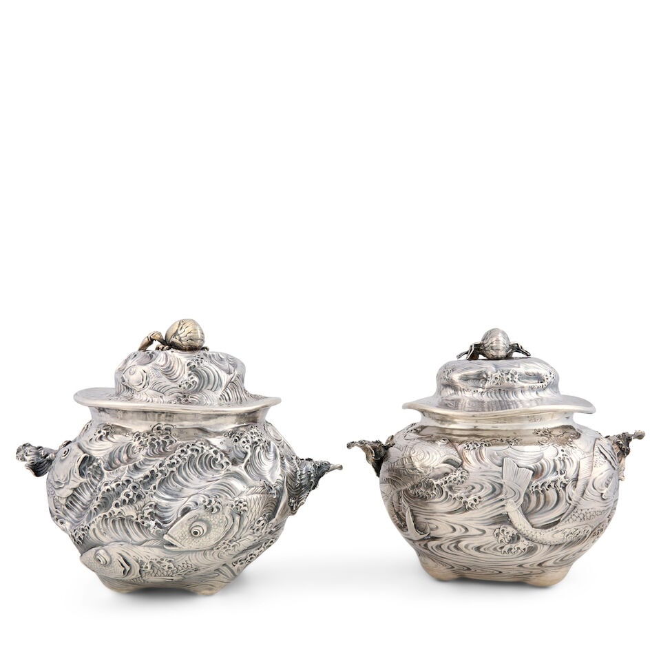 Gorham Sterling Silver Oyster Tureen, - 9