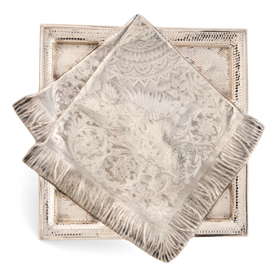 Gorham Sterling Silver Trompe l'oeil Plate, (1 of 3)