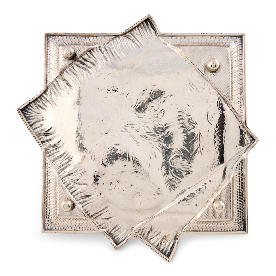 Gorham Sterling Silver Trompe l'oeil Plate, - 3