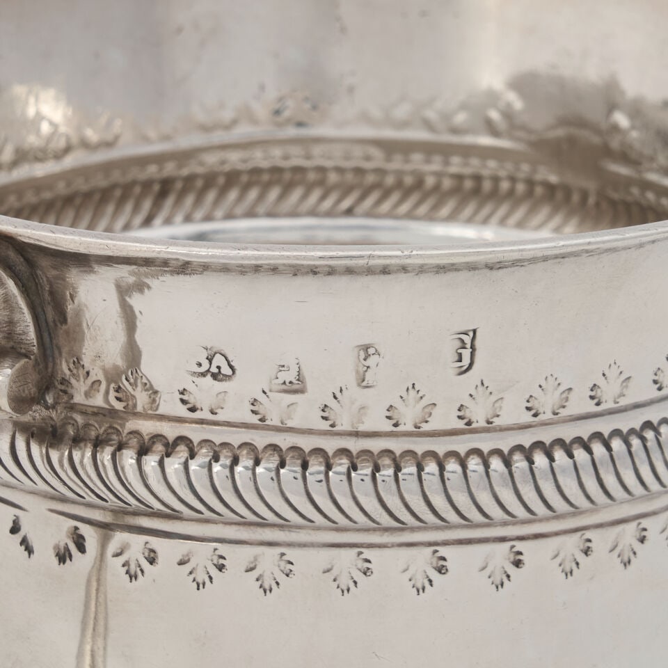 George I Sterling Silver Caudle Cup, - 3