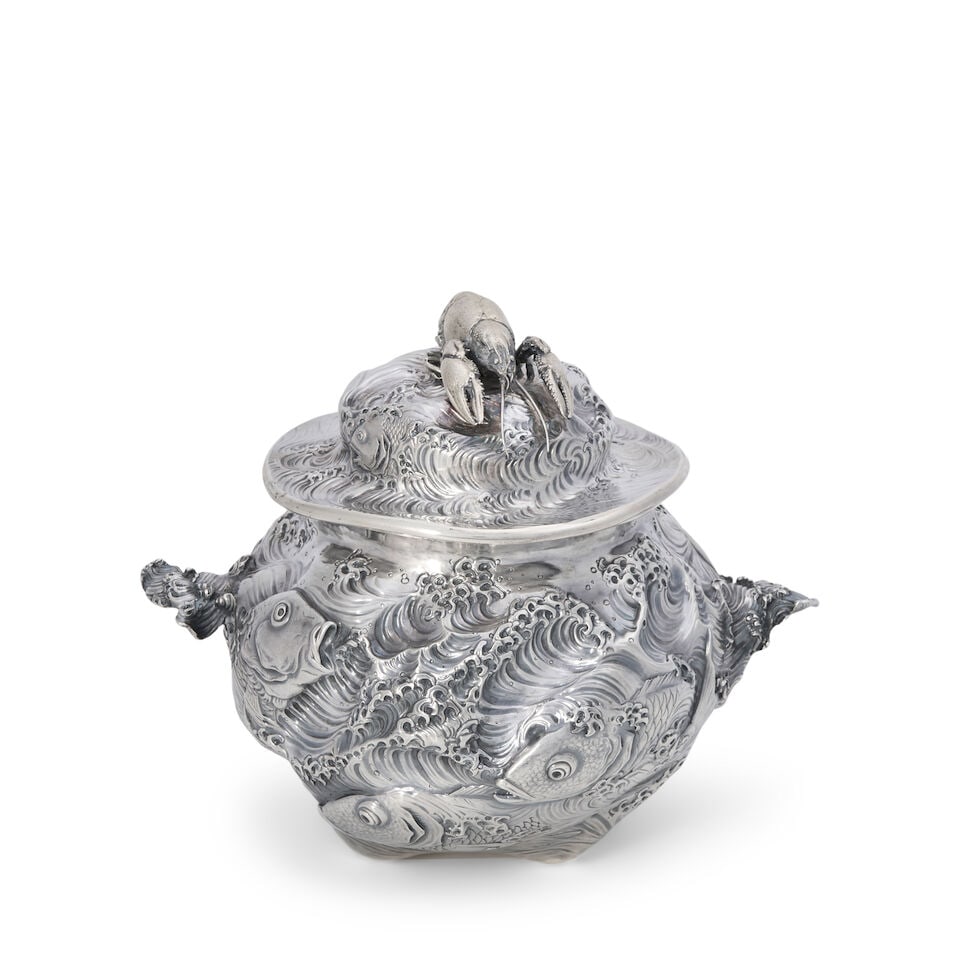 Gorham Sterling Silver Oyster Tureen, (1 of 4)