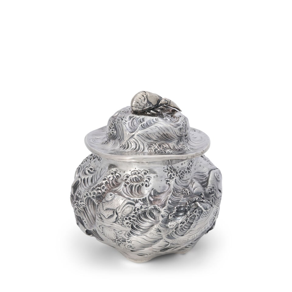 Gorham Sterling Silver Oyster Tureen, - 3