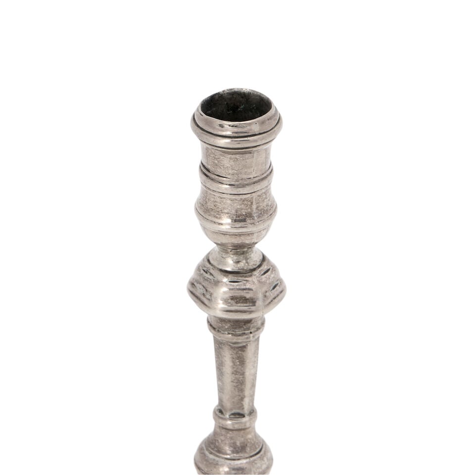 An Early George II Sterling Silver Taperstick, - 3