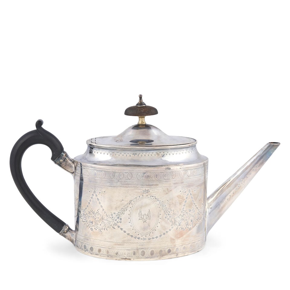George III Sterling Silver Teapot, - 2