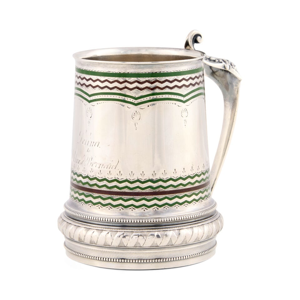 Gorham Sterling Silver and Enamel Cup, (1 of 4)