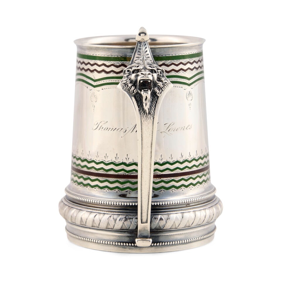 Gorham Sterling Silver and Enamel Cup, - 3