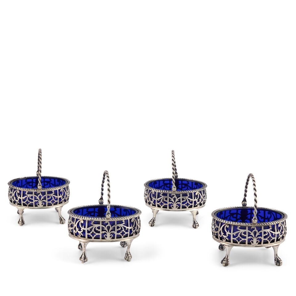 Set of Four George III Sterling Silver Salt Cellars, - 2