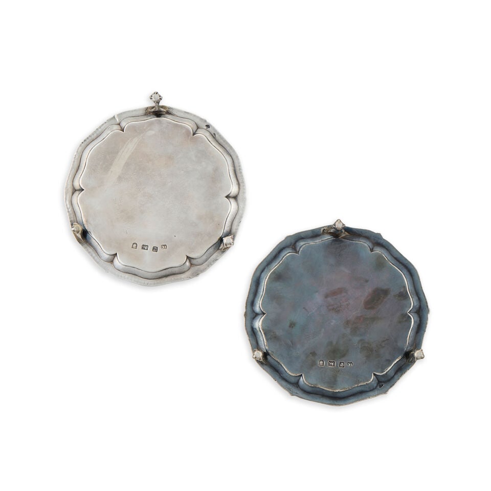 Pair of George III Sterling Silver Salvers, - 2