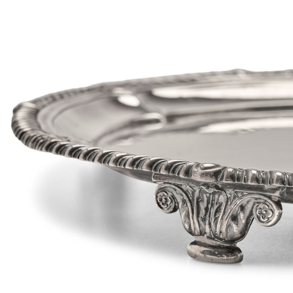 Paul Storr Sterling Silver Salver, - 3